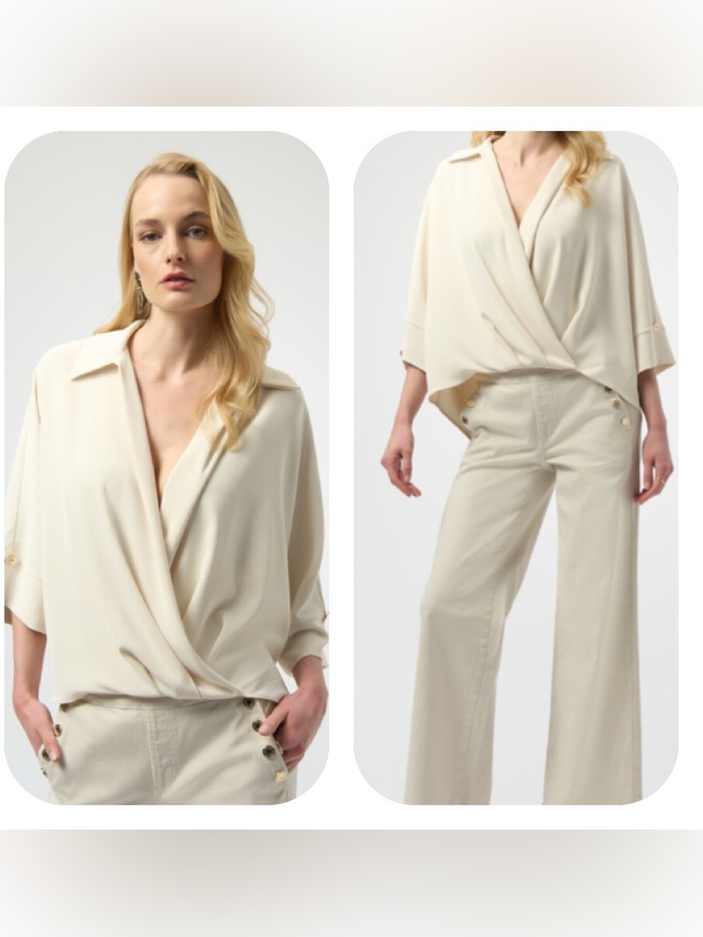 Joseph Ribkoff Champagne Relaxed Fit Pullover Top